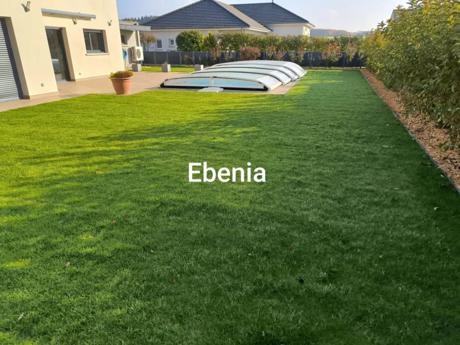 Circulation et niveaux d'un extérieur aménagé par Ebenia